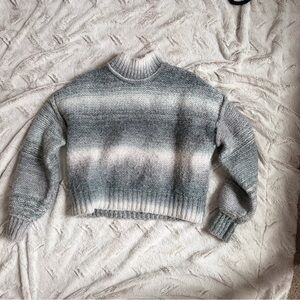 Rachel Zoe Gray Ombre Cowl Neck Sweater